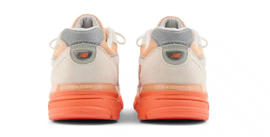 New Balance 990v4 MiUSA Moonbeam Tangerine Heat