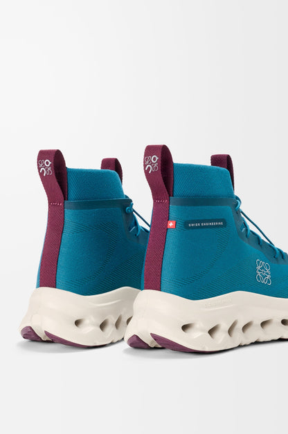 On Running Cloudtilt Hi LOEWE Teal Oatmeal Burgundy