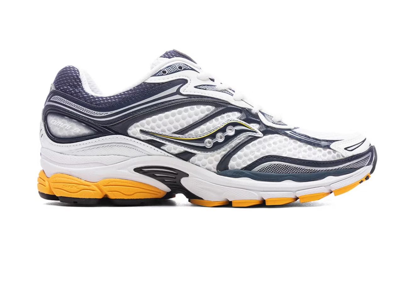 Saucony ProGrid Omni 9 White Navy Yellow