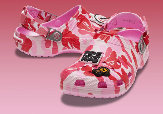 Crocs Classic Clog A Bathing Ape ABC Camo Pink