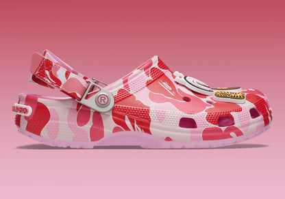 Crocs Classic Clog A Bathing Ape ABC Camo Pink
