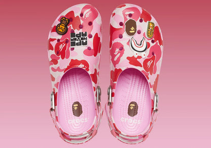 Crocs Classic Clog A Bathing Ape ABC Camo Pink