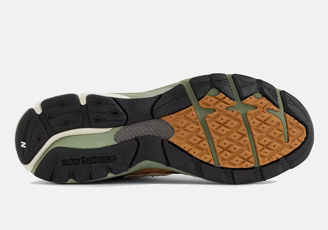 New Balance 990v3 MiUSA Tan Green
