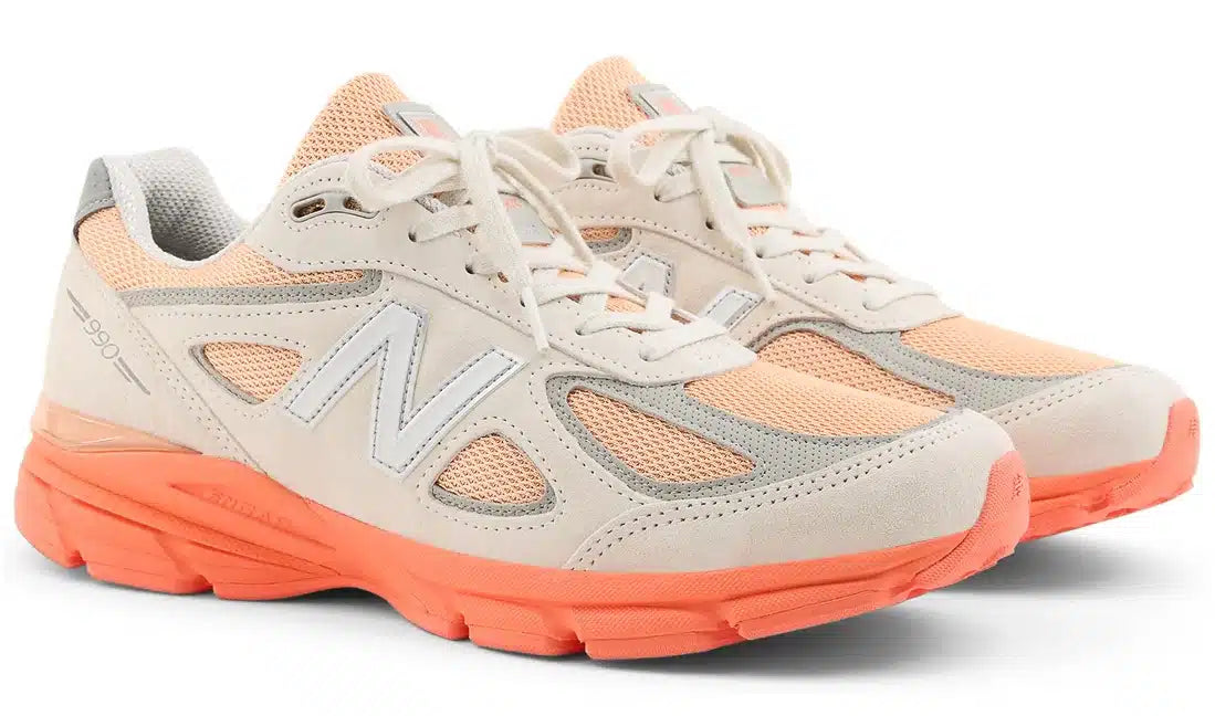 New Balance 990v4 MiUSA Moonbeam Tangerine Heat