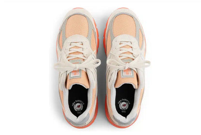 New Balance 990v4 MiUSA Moonbeam Tangerine Heat