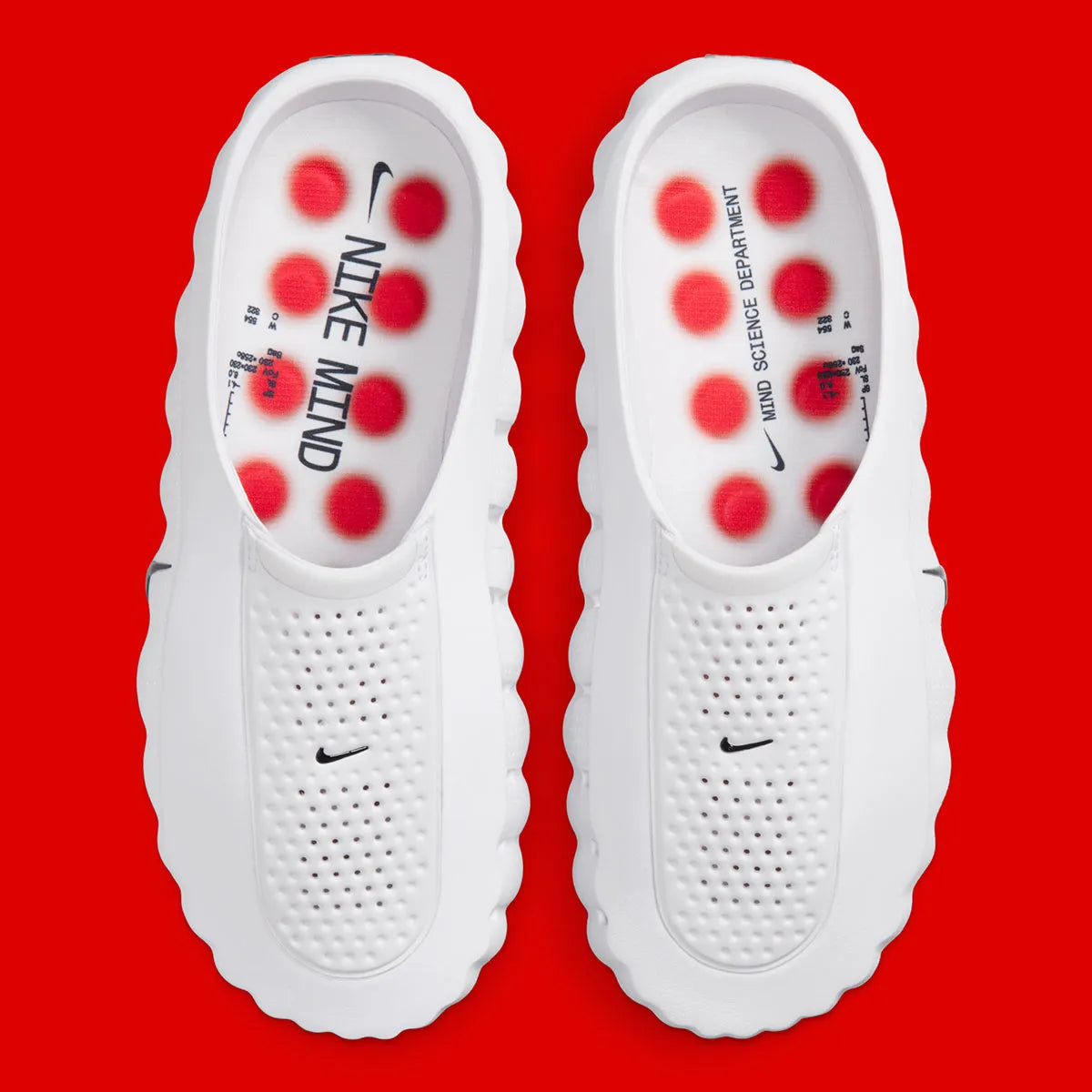 Nike Mind 001 Slide White Speed Red