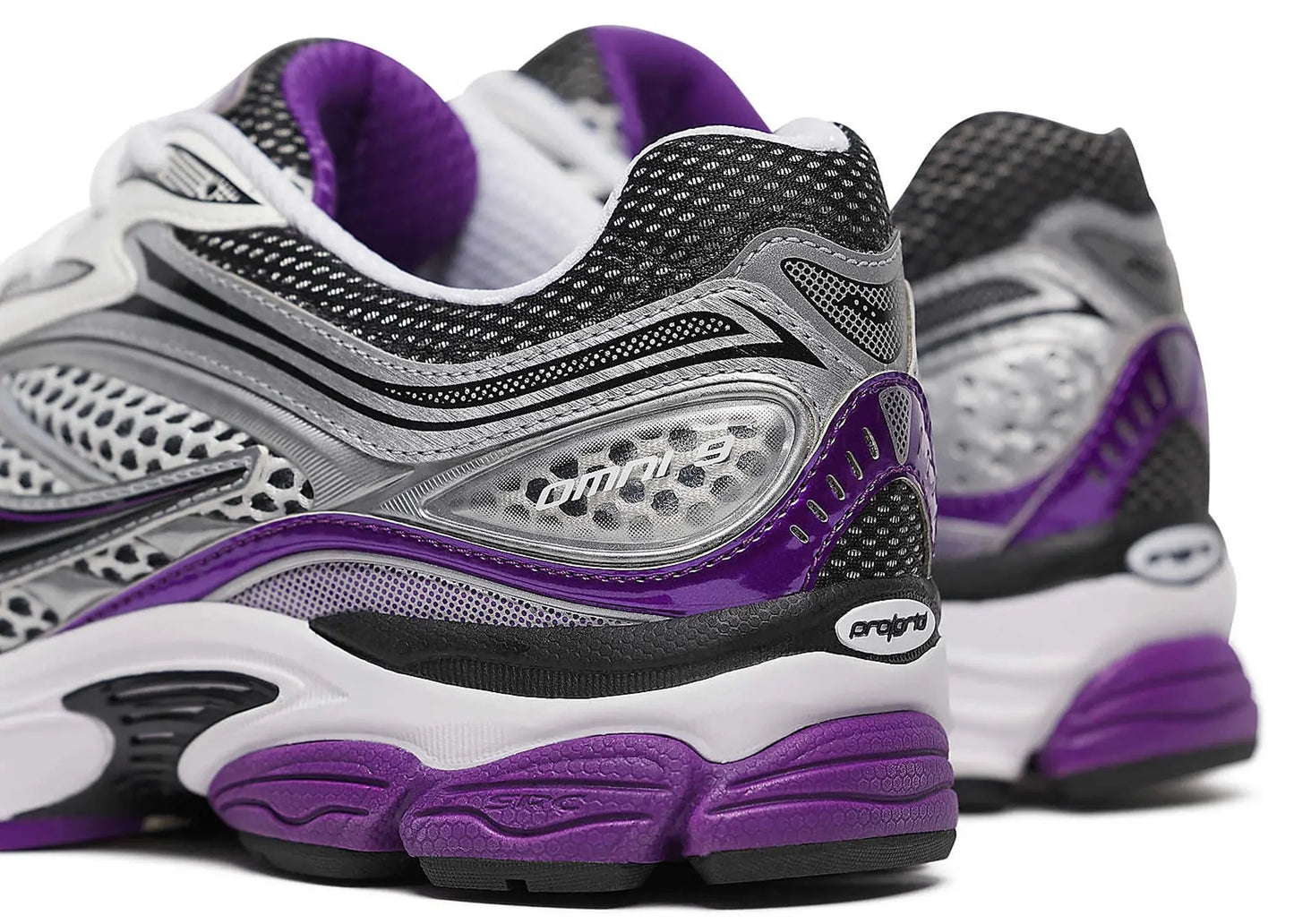 Saucony ProGrid Omni 9 White Black Silver Purple