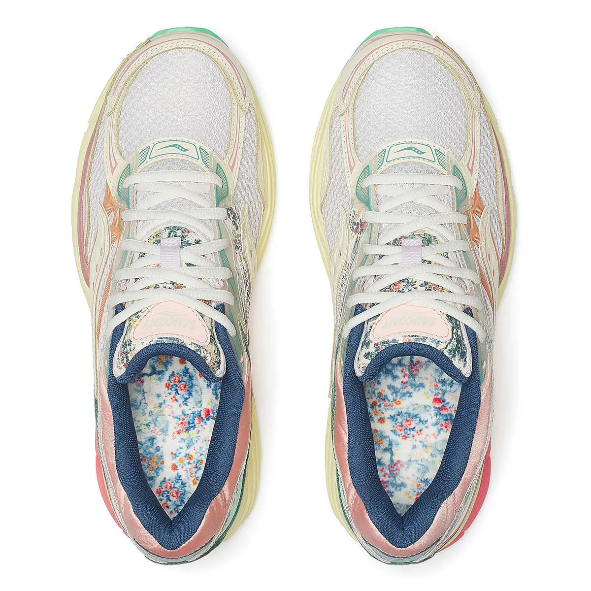 Saucony ProGrid Omni 9 Floral Beige Blue