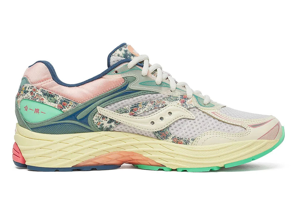 Saucony ProGrid Omni 9 Floral Beige Blue